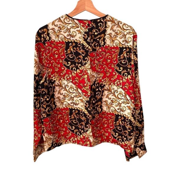 Vintage Valerie Stevens Petites Pure Silk 100% Silk Long Sleeve Blouse in Size 6 - Picture 2 of 7